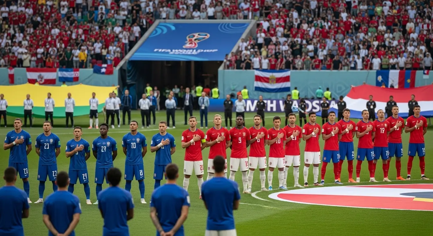 Dünya Kupası Maçı Öncesi Milli Marş Okunurken Bütün Futbolcular Sahada Yer Alacak